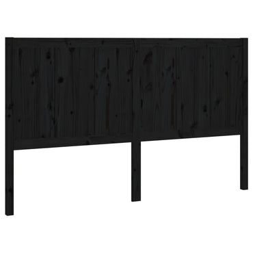 vidaXL Tête de lit Noir 125,5x4x100 cm Bois de pin massif