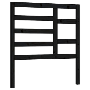 vidaXL Bett-Kopfteil Schwarz 96x4x104 cm Massivholz Kiefer