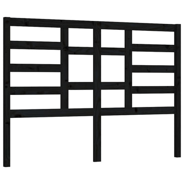 vidaXL Bett-Kopfteil Schwarz 141x4x104 cm Massivholz Kiefer