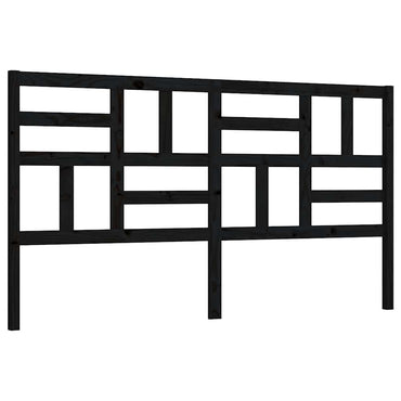 vidaXL Bett-Kopfteil Schwarz 156x4x104 cm Massivholz Kiefer
