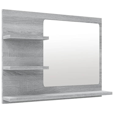 vidaXL Miroir de salle de bain gris Sonoma 60x10,5x45 cm en bois d'ingénierie