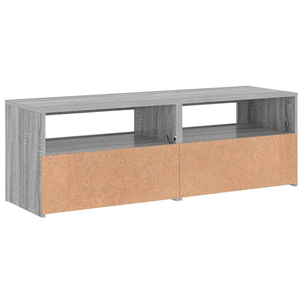 Meuble TV vidaXL avec lumières LED gris Sonoma 120x35x40 cm