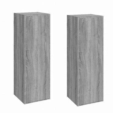 Meubles TV vidaXL 2 pcs Gris Sonoma 30,5x30x90 cm Aggloméré