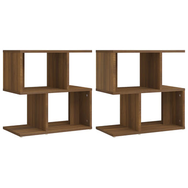 vidaXL Nachttische 2Stk. Braun Eichen-Optik 50x30x51,5cm Holzwerkstoff