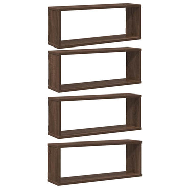 vidaXL Würfelregale 4 Stk. Braun Eichen-Optik 60x15x23cm Holzwerkstoff