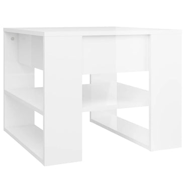 vidaXL Couchtisch Hochglanz-Weiß 55,5x55x45 cm Holzwerkstoff
