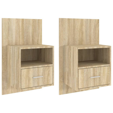 vidaXL Tables de chevet murales 2 pcs Chêne sonoma