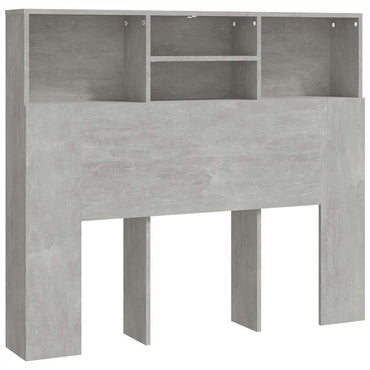 vidaXL Tête de lit avec étagères Gris béton 120x19x103,5 cm