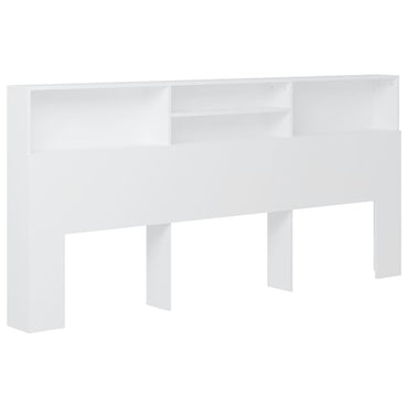 vidaXL Tête de lit avec étagères Blanc 220x19x103,5 cm