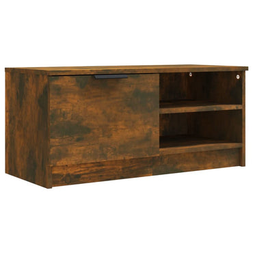 vidaXL Meuble TV chêne fumé 80x35x36,5 cm bois d'ingénierie