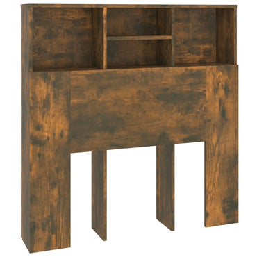 vidaXL Tête de lit avec étagères Chêne fumé 100x19x103,5 cm