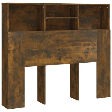 vidaXL Tête de lit avec étagères Chêne fumé 120x19x103,5 cm