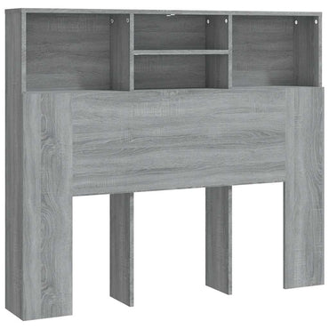 vidaXL Tête de lit avec étagères gris Sonoma 120x19x103,5 cm