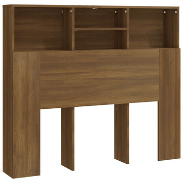vidaXL Tête de lit avec étagères Chêne marron 120x19x103,5 cm