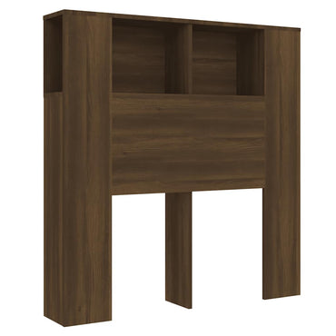 vidaXL Kopfteil mit Ablagen Braun Eichen-Optik 100x18,5x102,5 cm