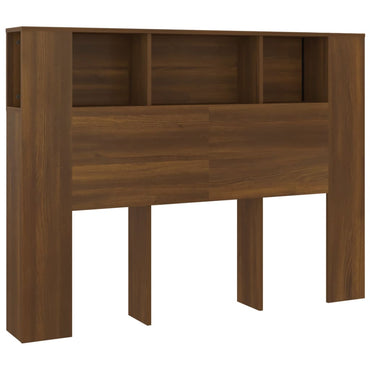 vidaXL Kopfteil mit Ablagen Braun Eichen-Optik 140x18,5x104,5 cm