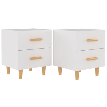 vidaXL Nachttische 2 Stk. Weiß 40x35x47,5 cm