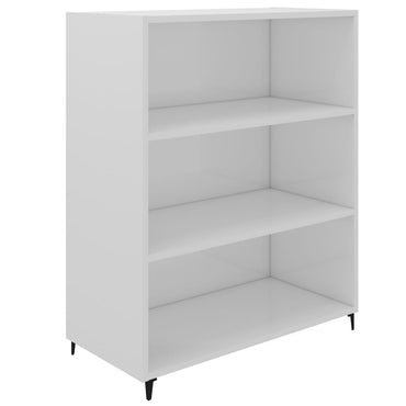 vidaXL Buffet haut brillant blanc 69,5x32,5x90 cm Bois d'ingénierie