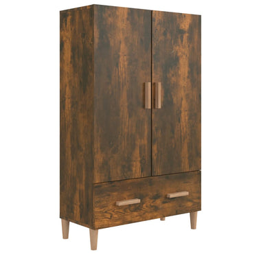 vidaXL Meuble haut chêne fumé 70x31x115 cm bois d'ingénierie