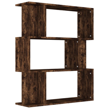 vidaXL Bibliothèque/Séparateur de pièce Chêne fumé 80x24x96 cm Bois d'ingénierie