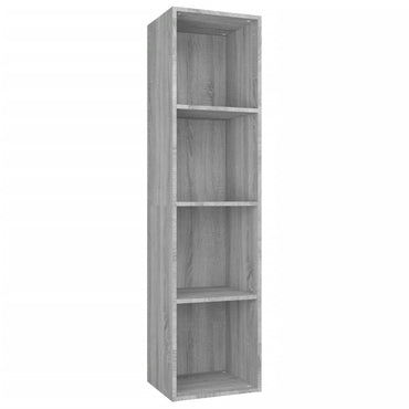vidaXL Meuble TV/bibliothèque gris Sonoma 36x30x143 cm Aggloméré