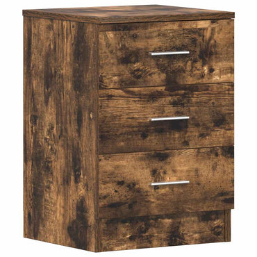 vidaXL Nachttisch Räuchereiche 38x35x56 cm Holzwerkstoff