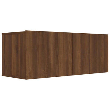 Meuble TV vidaXL marron aspect chêne 80x30x30 cm bois d'ingénierie