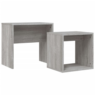 vidaXL Tables gigognes 2 pcs Gris Chêne Sonoma Aggloméré