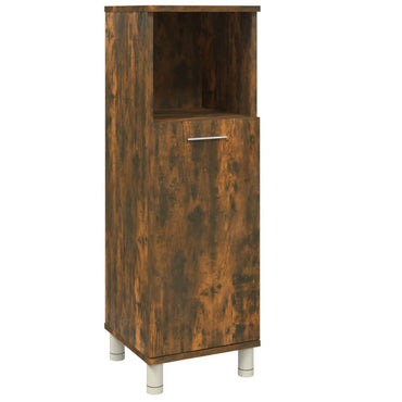 vidaXL Badschrank Räuchereiche 30x30x95 cm Holzwerkstoff