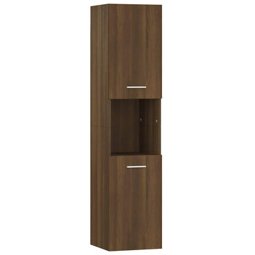 vidaXL Badezimmerschrank Braun Eichen-Optik 30x30x130 cm Holzwerkstoff