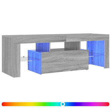 Meuble TV vidaXL avec lumières LED gris Sonoma 120x35x40 cm