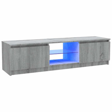 Meuble TV vidaXL avec lumières LED gris Sonoma 120x30x36 cm