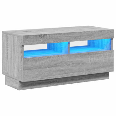 vidaXL Meuble TV avec lumières LED gris Sonoma 80x35x40 cm