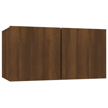 vidaXL Meuble TV mural chêne marron 60x30x30 cm en bois d'ingénierie