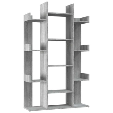 vidaXL Bücherregal Grau Sonoma 86x25,5x140 cm Holzwerkstoff