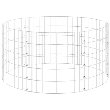 vidaXL Colonne de gabion Ronde en Acier galvanisé Ø100x50 cm