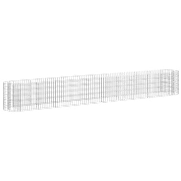 vidaXL Carré potager en gabion en fer galvanisé 400x50x50 cm