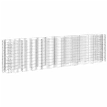 vidaXL Carré potager en gabion Fer galvanisé 400x50x100 cm