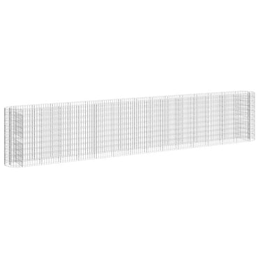 vidaXL Carré potager en gabions en fer galvanisé 540x50x100 cm