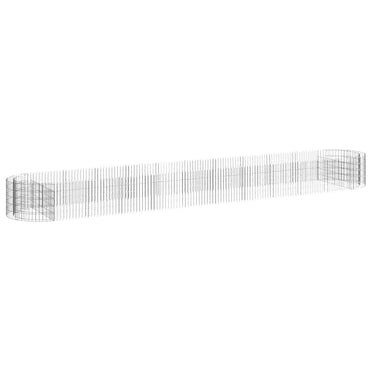 vidaXL Carré potager en gabion en fer galvanisé 600x100x50 cm