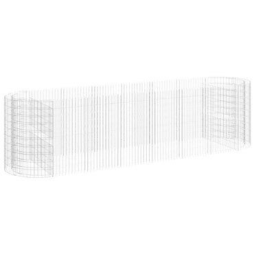 vidaXL Carré potager en gabions en fer galvanisé 400x100x100 cm