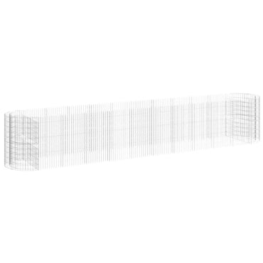 vidaXL Carré potager en gabions en fer galvanisé 600x100x100 cm