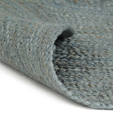 vidaXL Tapis fait à la main Jute Rond 240 cm Vert olive