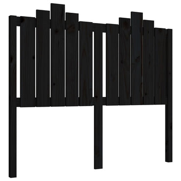vidaXL Kopfteil Schwarz 126x4x110 cm Massivholz Kiefer
