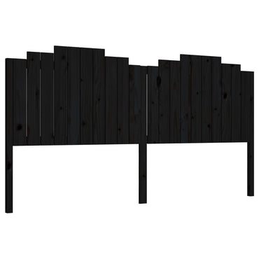 vidaXL Kopfteil Schwarz 206x4x110 cm Massivholz Kiefer