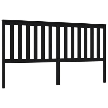 vidaXL Kopfteil Schwarz 186x6x101 cm Massivholz Kiefer