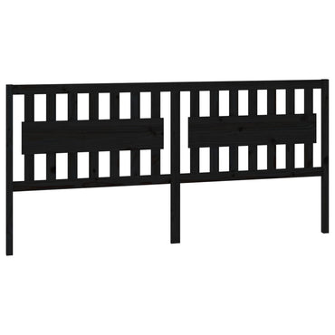 vidaXL Tête de lit Noir 205,5x4x100 cm Bois de pin massif