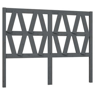 vidaXL Kopfteil Grau 126x4x100 cm Massivholz Kiefer