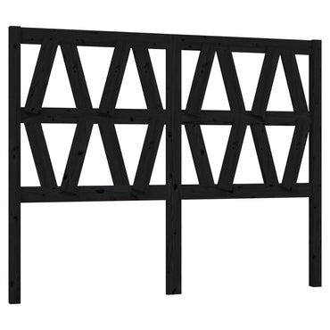 vidaXL Kopfteil Schwarz 126x4x100 cm Massivholz Kiefer