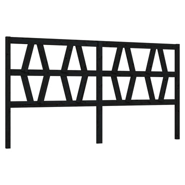 vidaXL Kopfteil Schwarz 186x4x100 cm Massivholz Kiefer